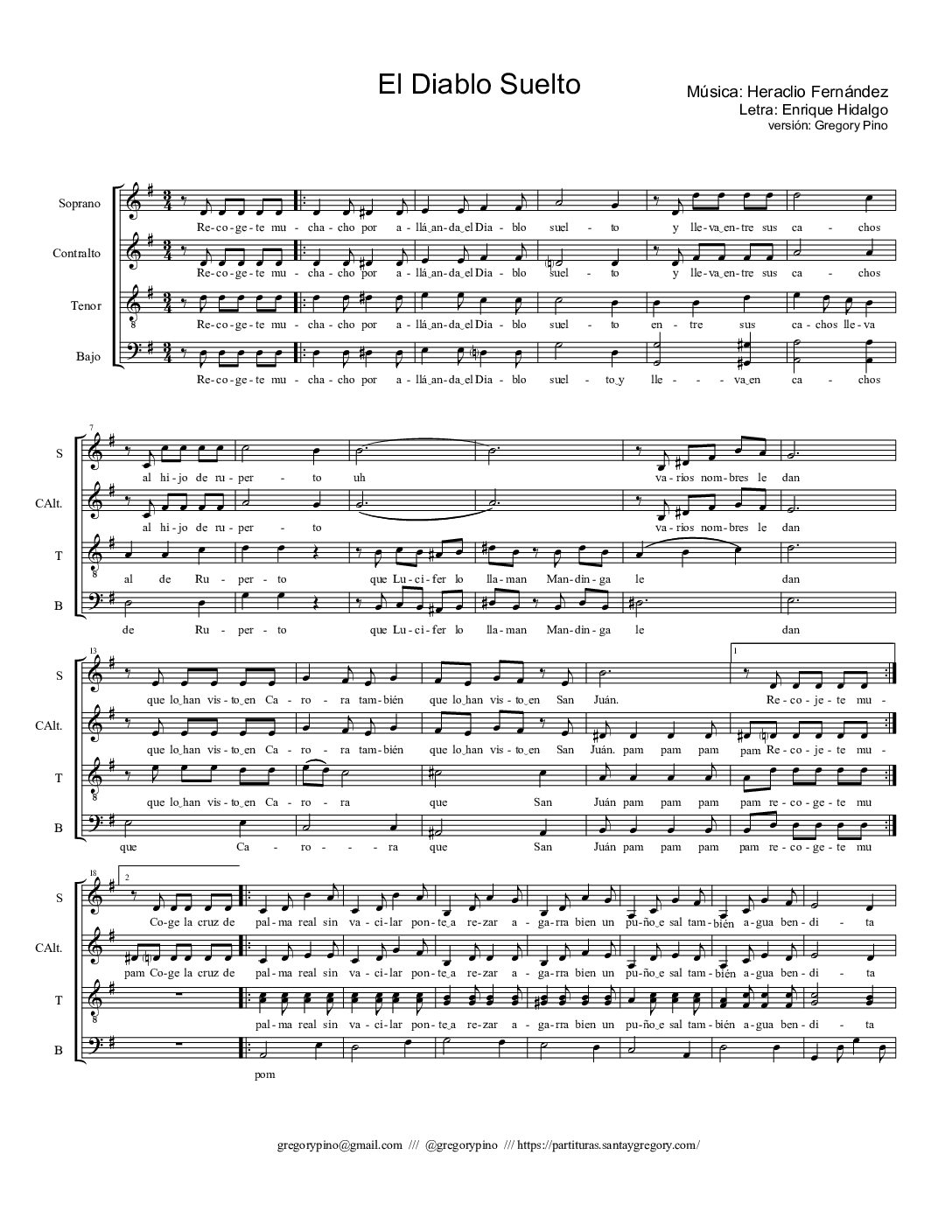 El diablo suelto, SATB