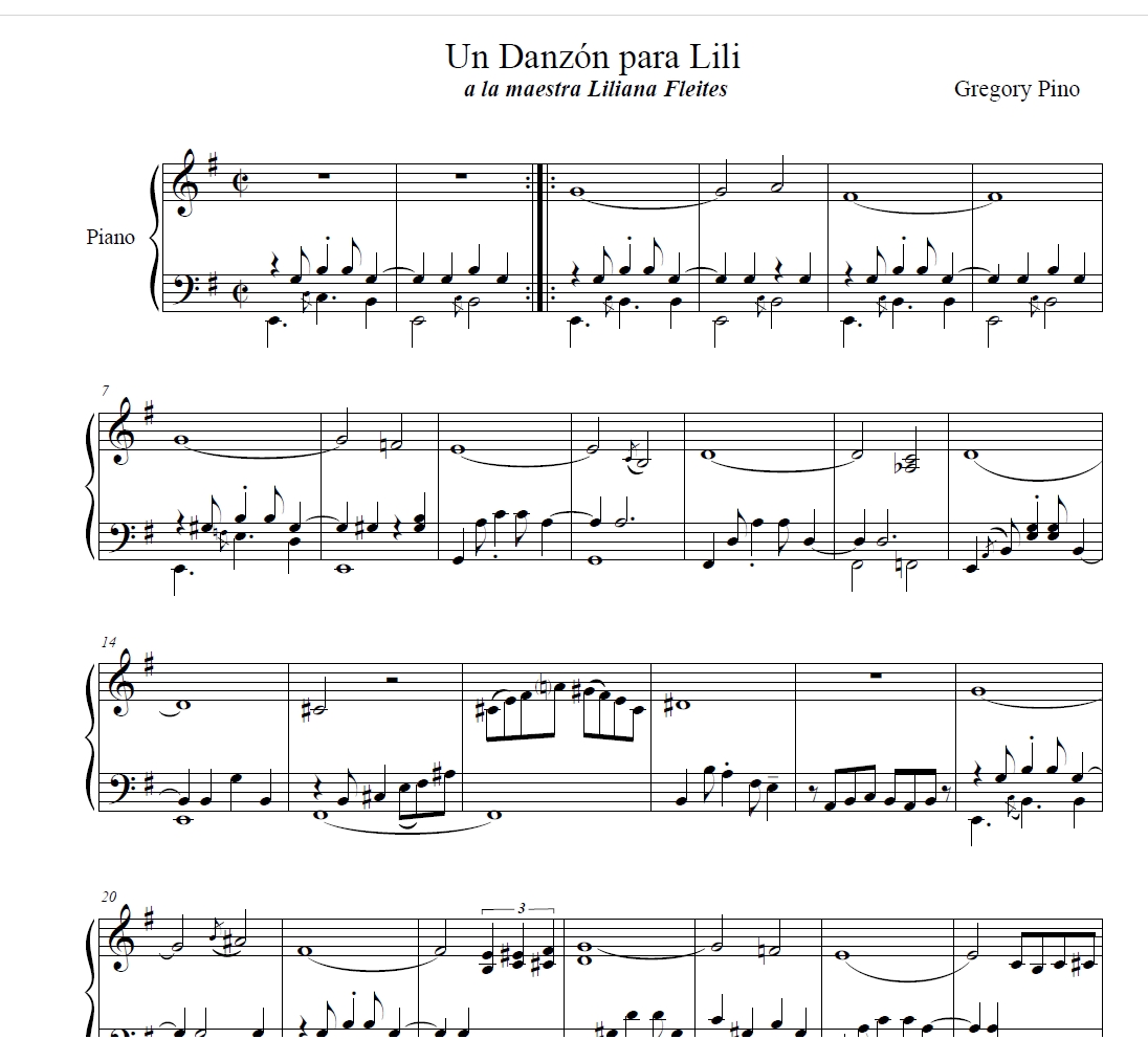 un danzón para lili, piano un danzón para lili, piano