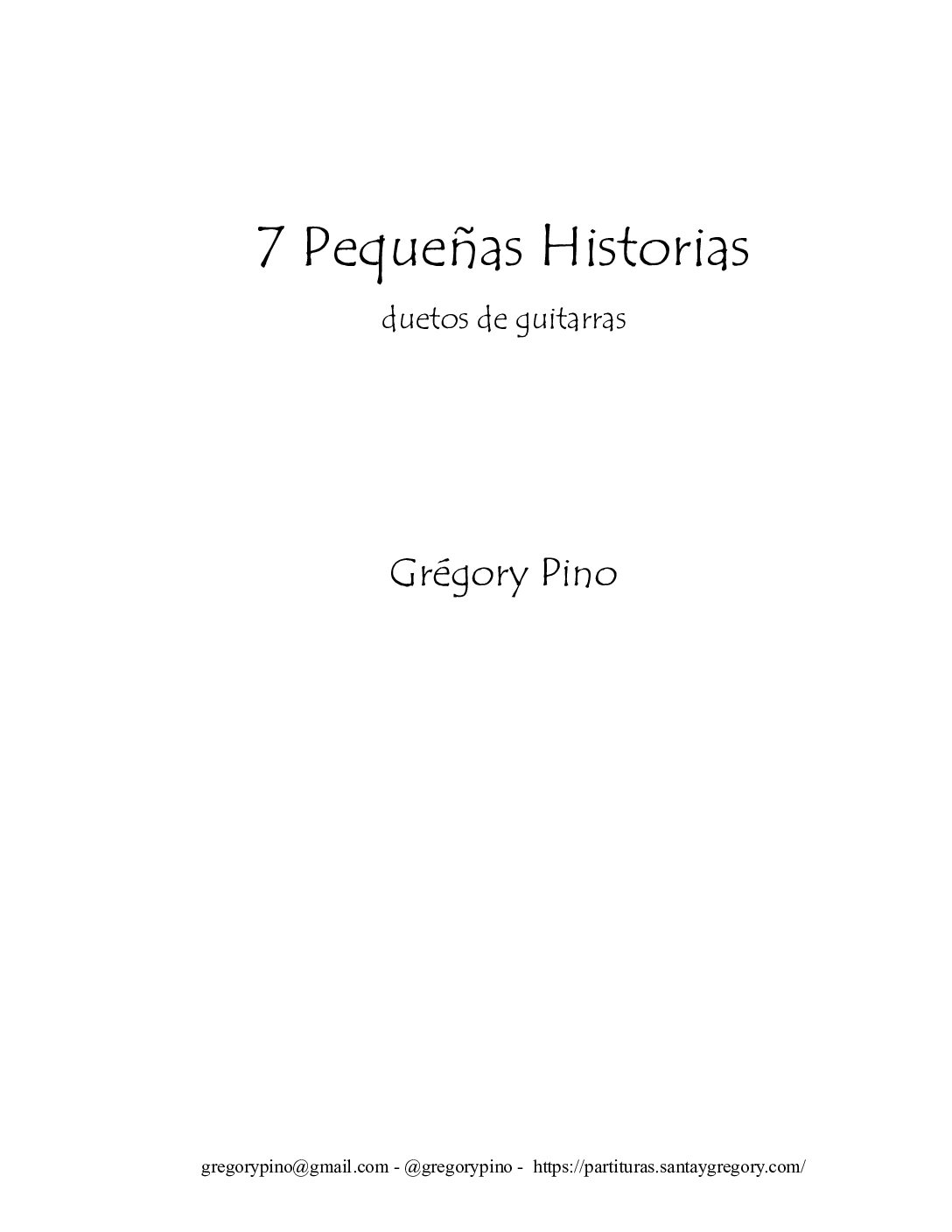 7 pequeñas historias - dueto de guitarras