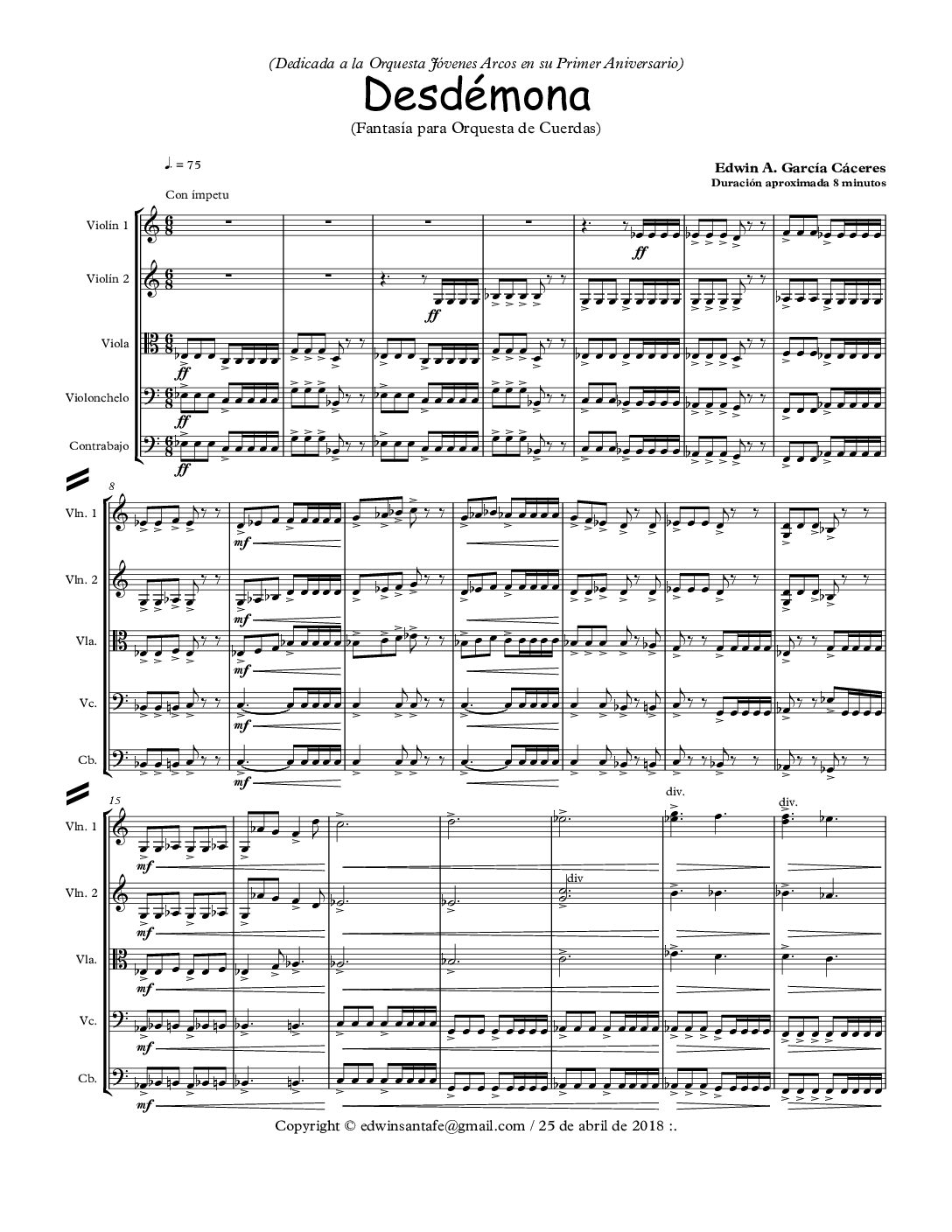 Desdémona - Edwin García Cáceres
