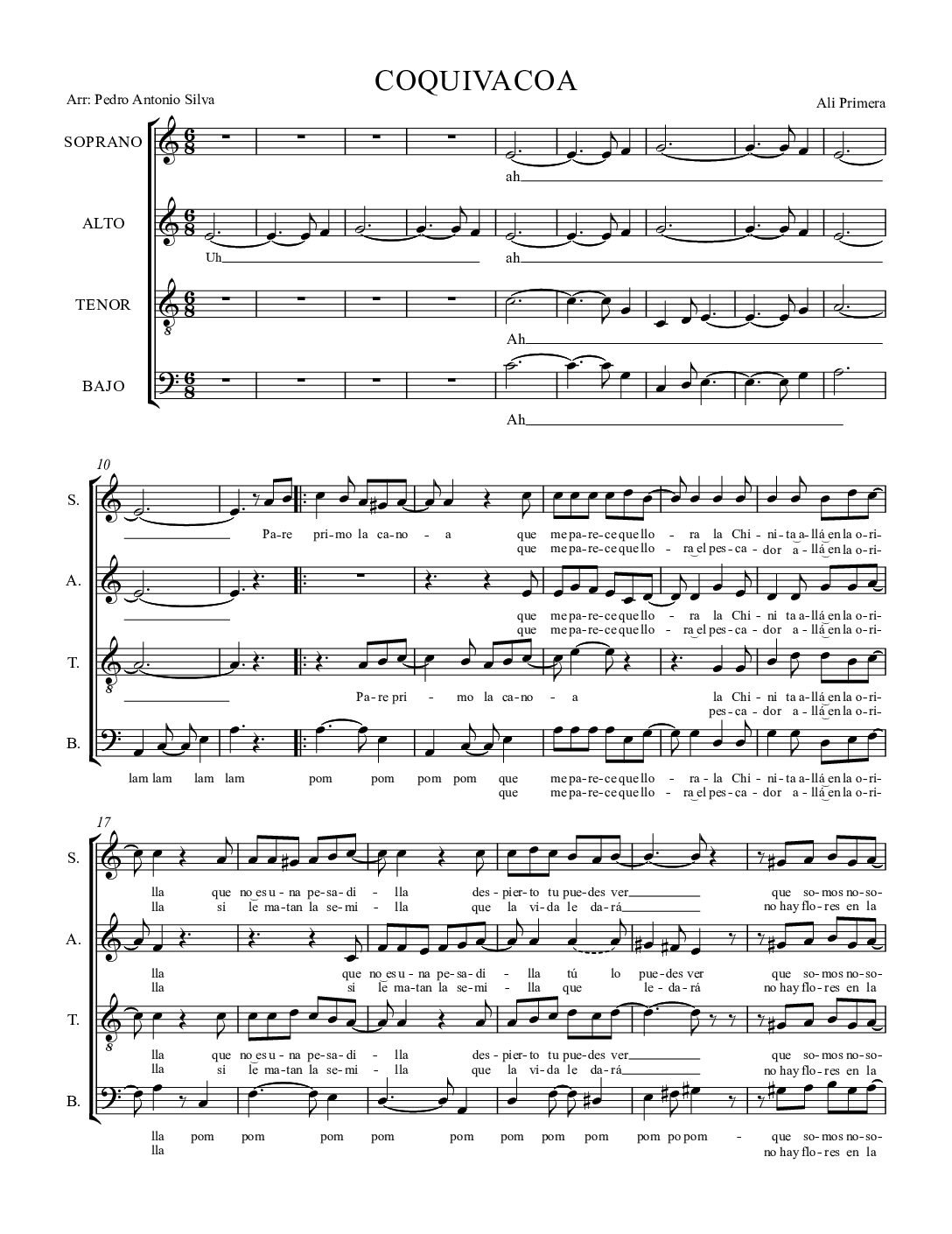 Coquivacoa - Alí Primera - SATB
